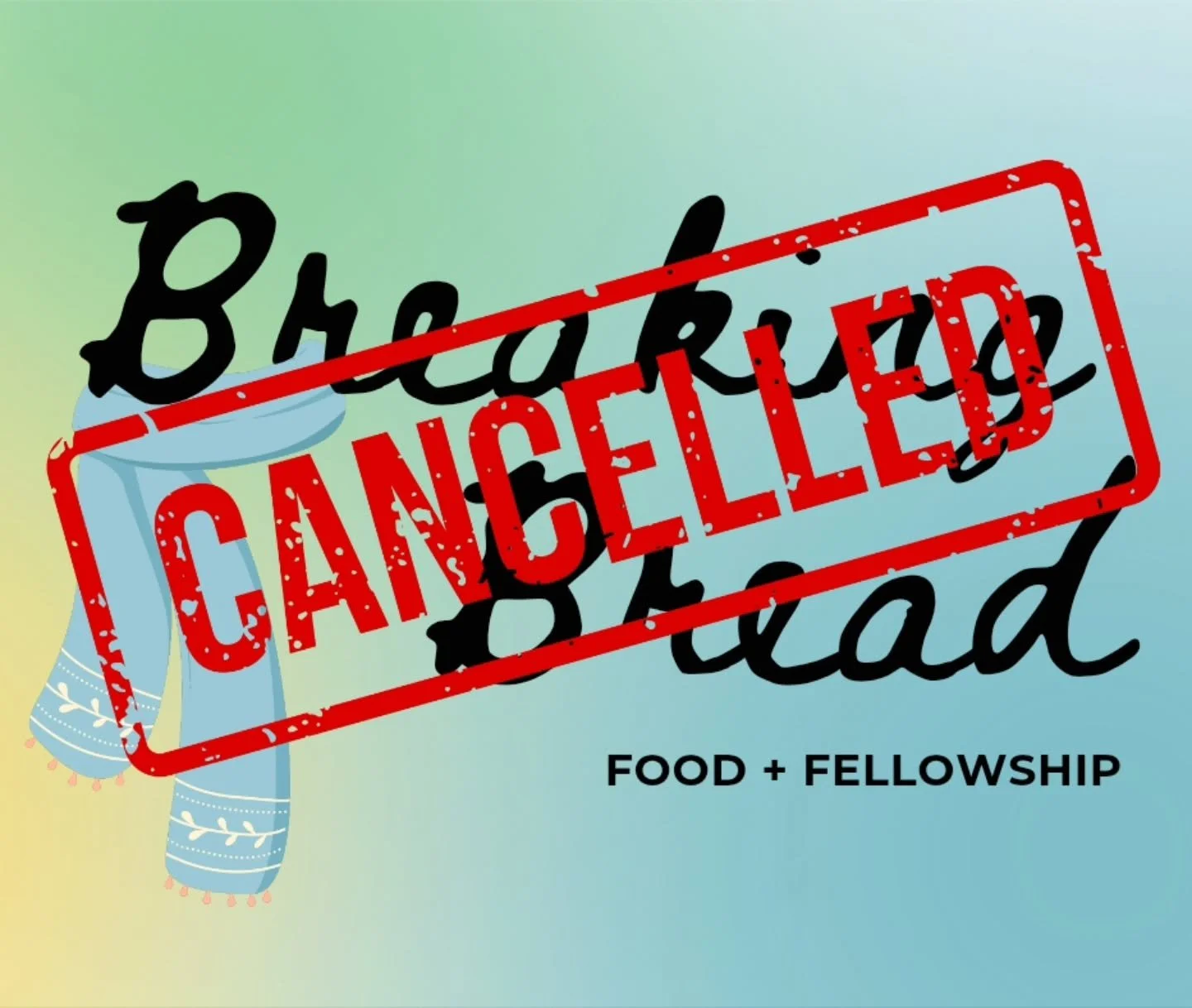 We've decided to cancel our Breaking Bread meal tomorrow.  Please plan to stay after the gathering this Sunday, February 22 for a Family Matters meeting then we'll share lunch together ❤️