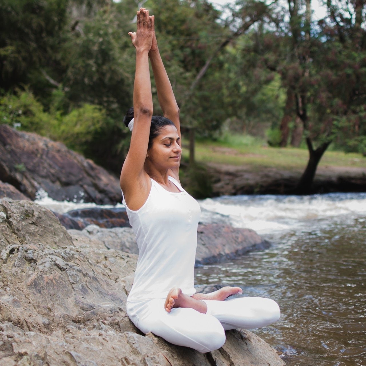 MEET DIVYA ☀️🧘🏾&zwj;♀️

Yoga Therapist.

Divya Sharma brings deep wisdom, warmth and devotion to every practice she shares. Trained in Yoga Therapy, she blends science and spirit to help you reconnect with your body, breath and energy in powerful, 