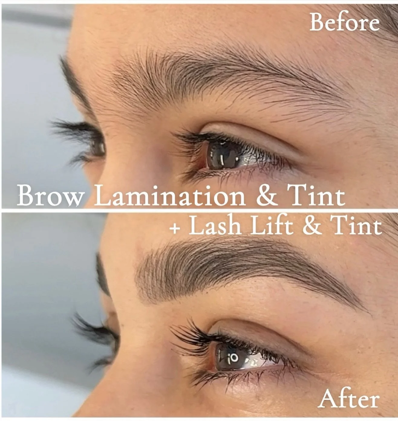 Service: eyebrow lamination &amp; tint with a lash lift &amp; tint 
Artist: Brittany 

Soft glam, zero effort 💁&zwj;♀️✨

Our girl Brittany worked her magic with a brow lamination + tint AND a lash lift + tint&mdash;giving this client that effortless