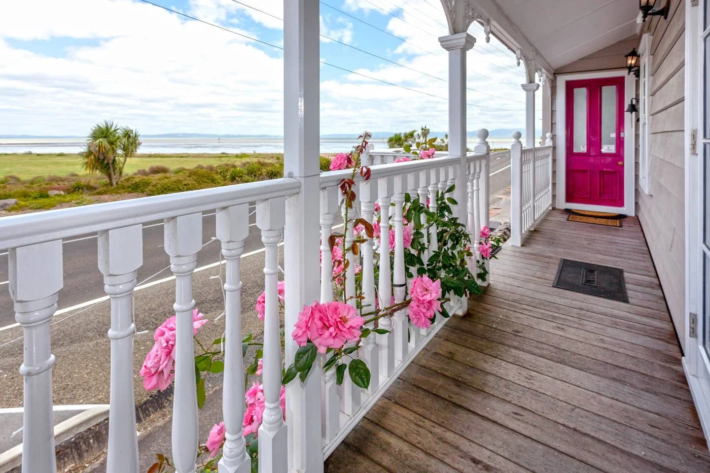 Beautiful Roses on the front porch
