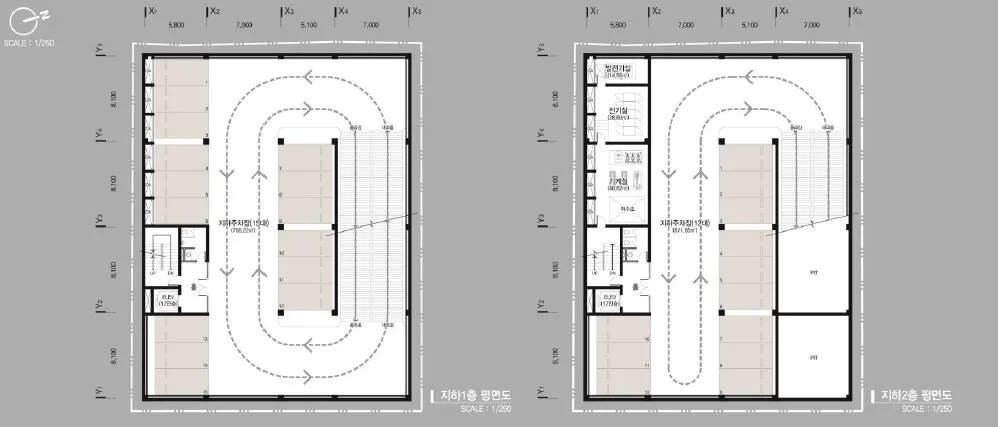 B1F Floor Plan / B2F Floor Plan