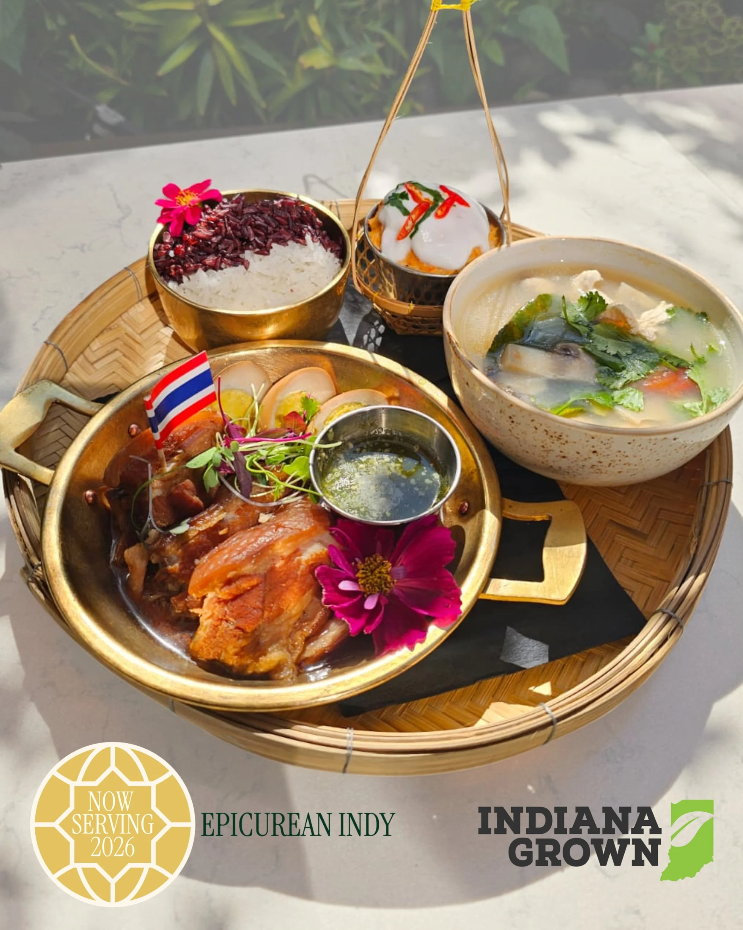 For #NowServing 2026 sponsored by @indiana_grown, we&rsquo;re paying homage to the beautiful melting pot of Thai home cooking (the kind of comforting set meal you&rsquo;ll often find on a family table, with a little bit of everything and plenty of ri