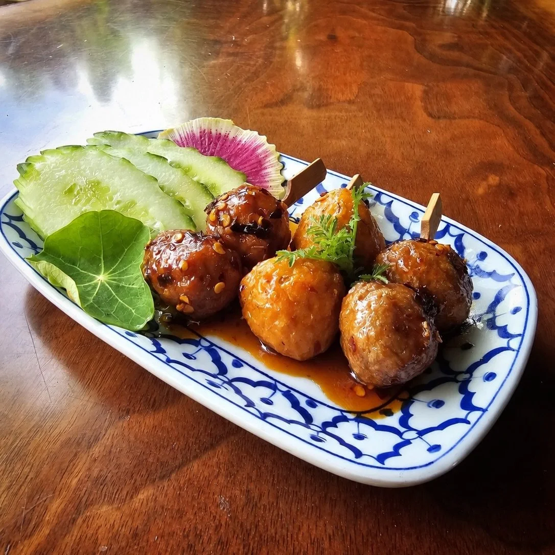 ON SPECIAL: LUK CHIN YUEN KIN 🌶️

Buriram street food, BODHI style. Meatball skewers coated in a sweet and spicy roasted chili sauce. That sauce? You&rsquo;ll be dragging every last bite through it.

These &ldquo;stand-and-eat&rdquo; meatballs were 