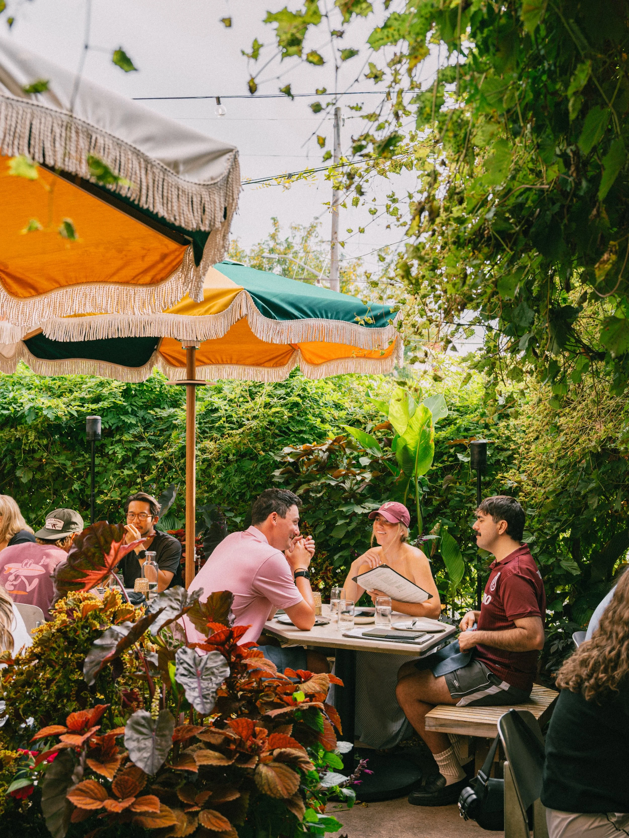 Y&rsquo;know, we only have a few of these beautiful patio days left before Indiana decides we&rsquo;ve had enough fun. 😂🌿☀️

You better run, not walk, to BODHI while you still can! 🌶️ 

A huge thank you to Diana from @culinarypatiogardens for anot