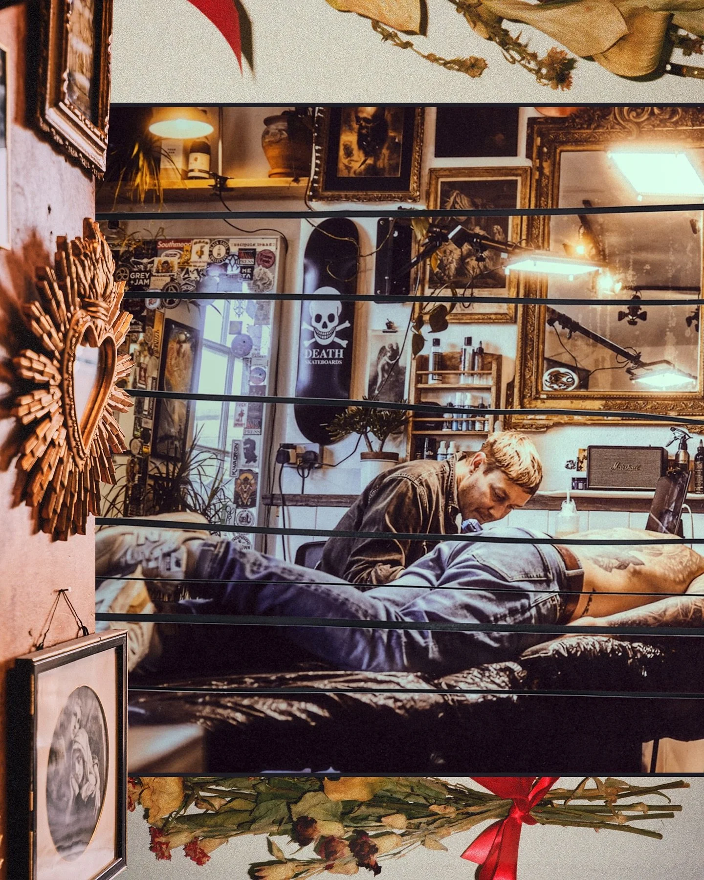 ๐ค @marshall x @welcome_studios_tattoo ๐ค Great trip over to Bristol to check out the amazing Welcome Studios, full of the most talented legends around.. ๐๐ป