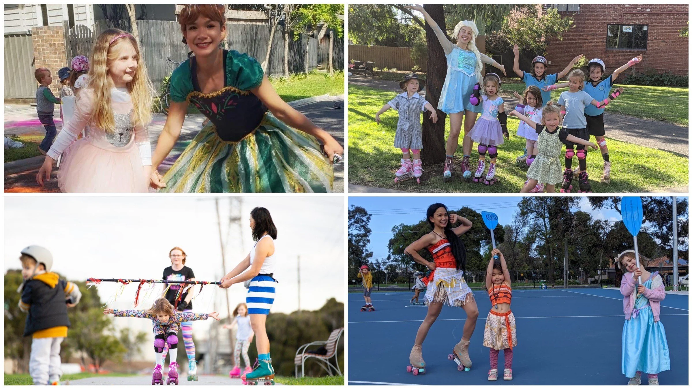 princess on skates at kids parties