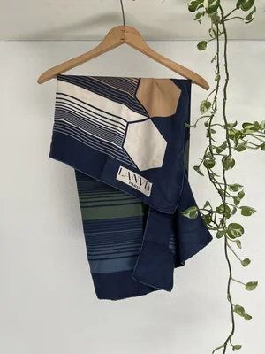 vintage LANVIN シルク混スプリング　カスタムコート　イタリア製 LANVIN COLLECTION アンティーク仕上げを施したカーフレザーに