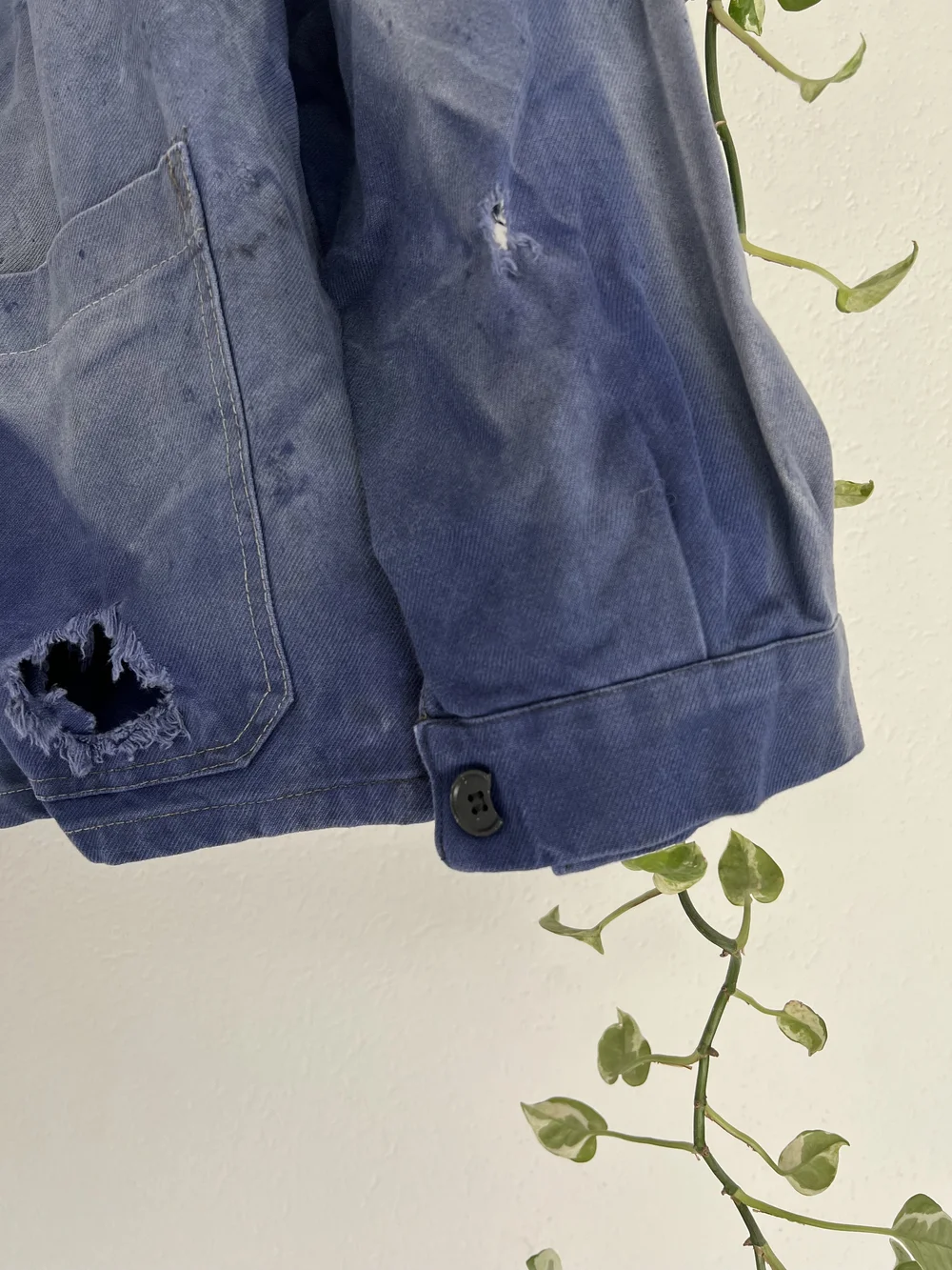 Vintage French damaged work jacket — Satoshi Kawamoto