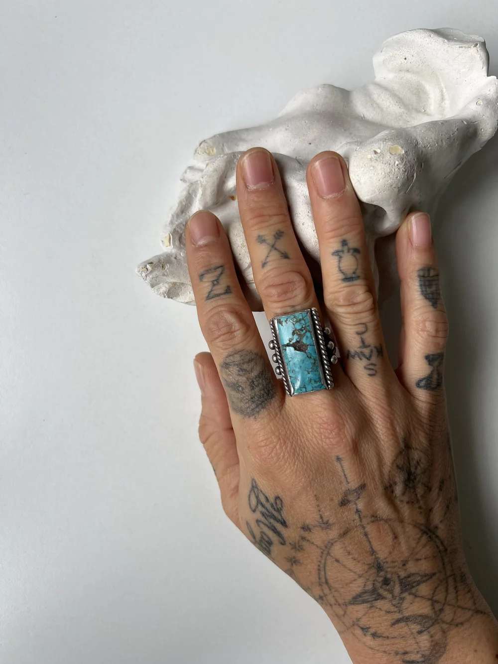 Turquoise Silver Sterling Ring - ターコイズシルバースターリング