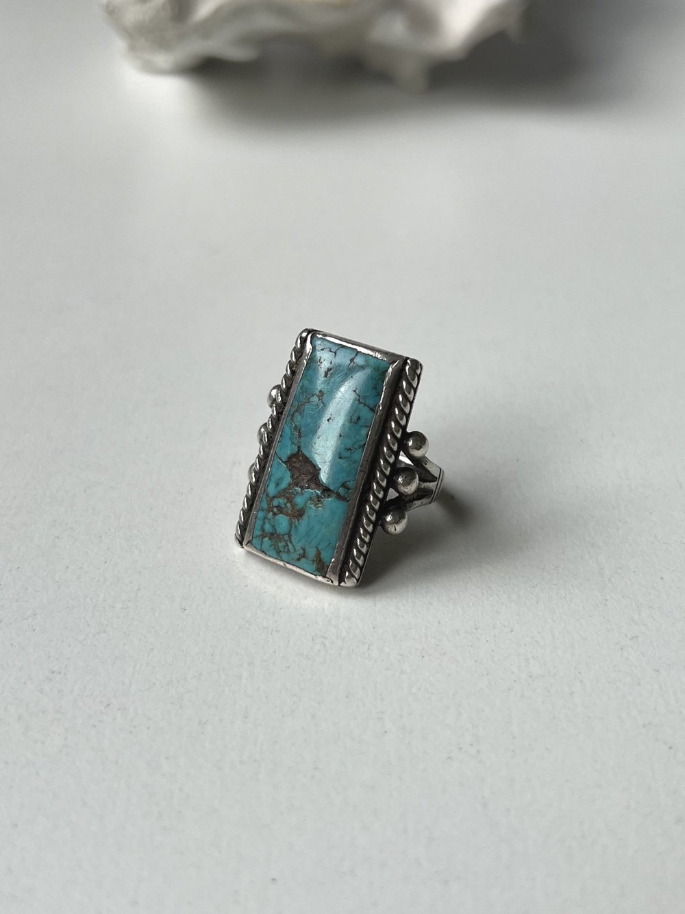 Turquoise Silver Sterling Ring - ターコイズシルバースターリング 