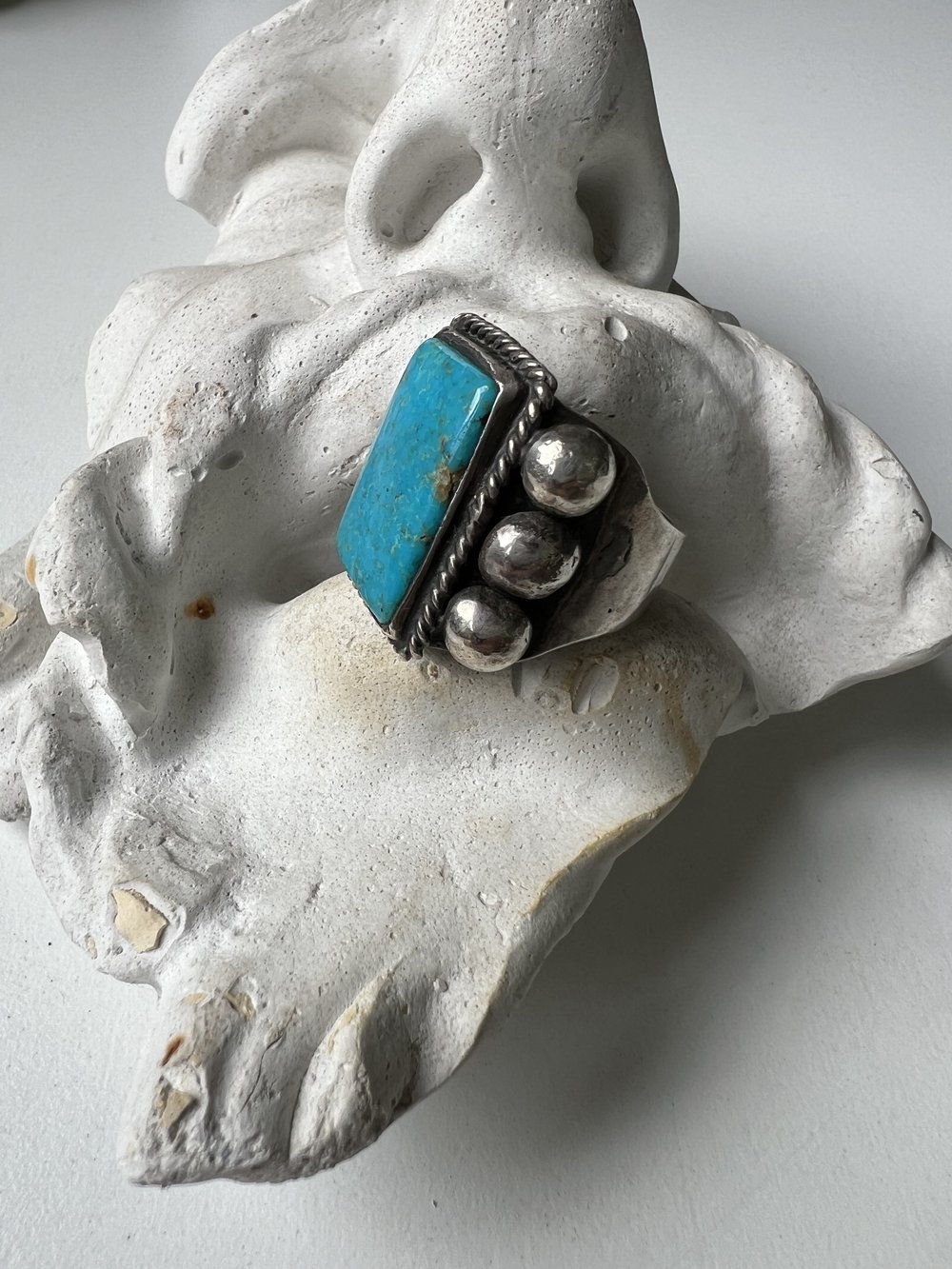Larry Smith 6 Point Turquoise Ring - ラリースミス6ポイント Larry Smith 6 Point Turquoise Ring - ラリースミス6ポイント