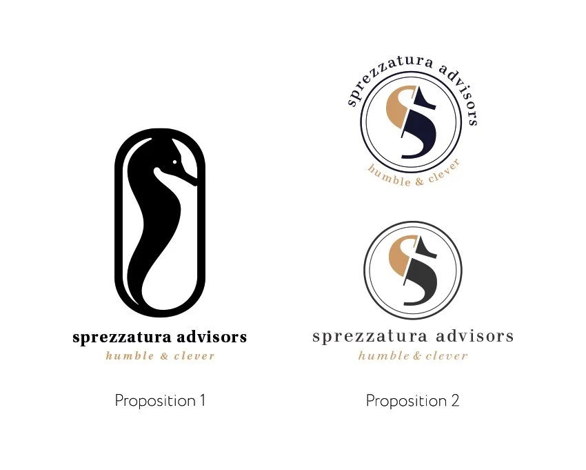  Extrait du travail de recherche derrière la conception de l‘identité visuelle (logo et charte graphique) de Sprezzatura     