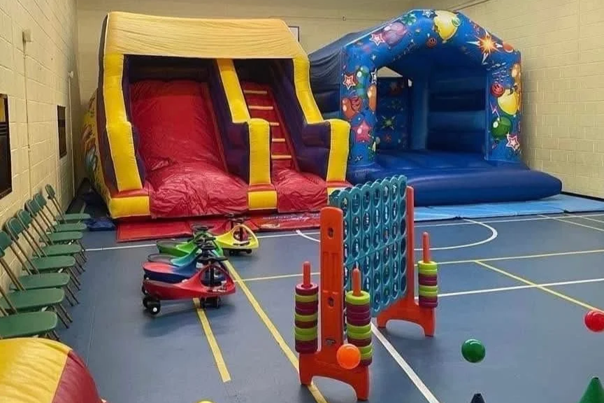Sports Hall With Bouncy Castles