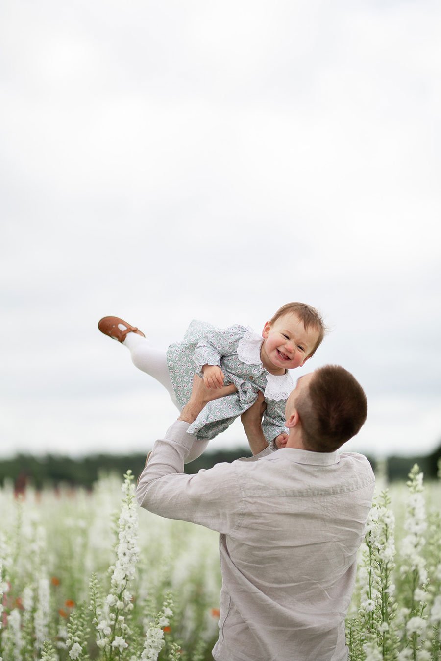 confetti flower field fun photoshoot