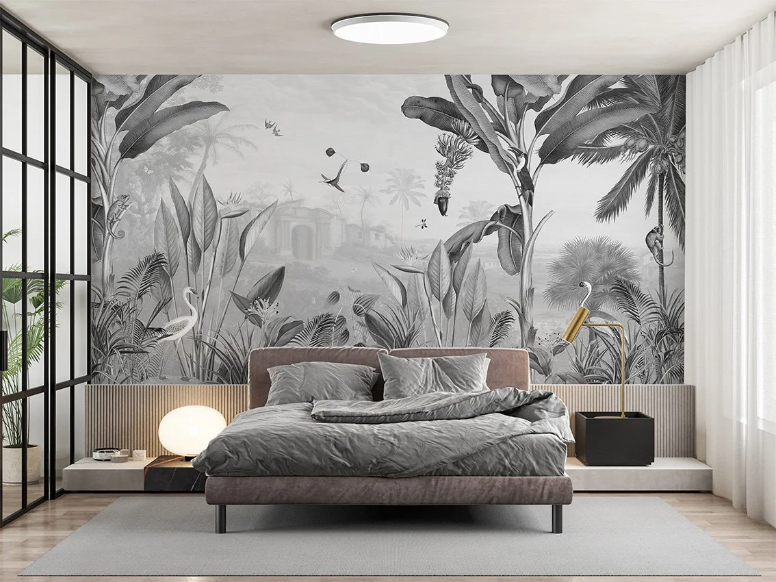 Botanical Beauty - B&W - Bedroom