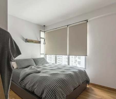 blackout roller blinds in bedroom