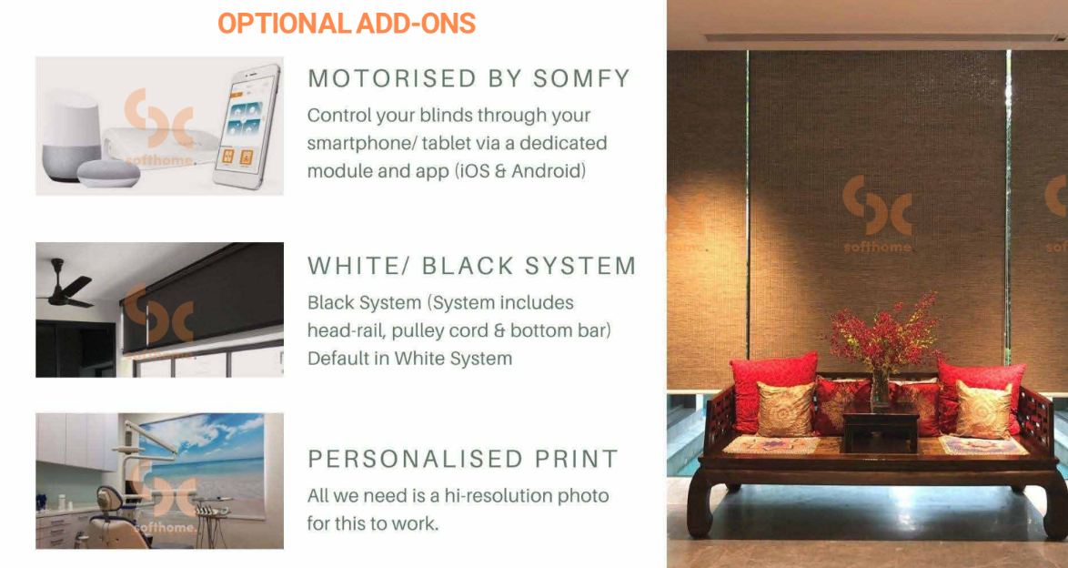 optional add ons dimout roller blinds softhome