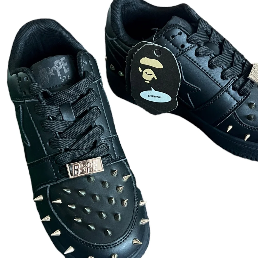 Bape Black Gold Studded Bapesta — M5Archive