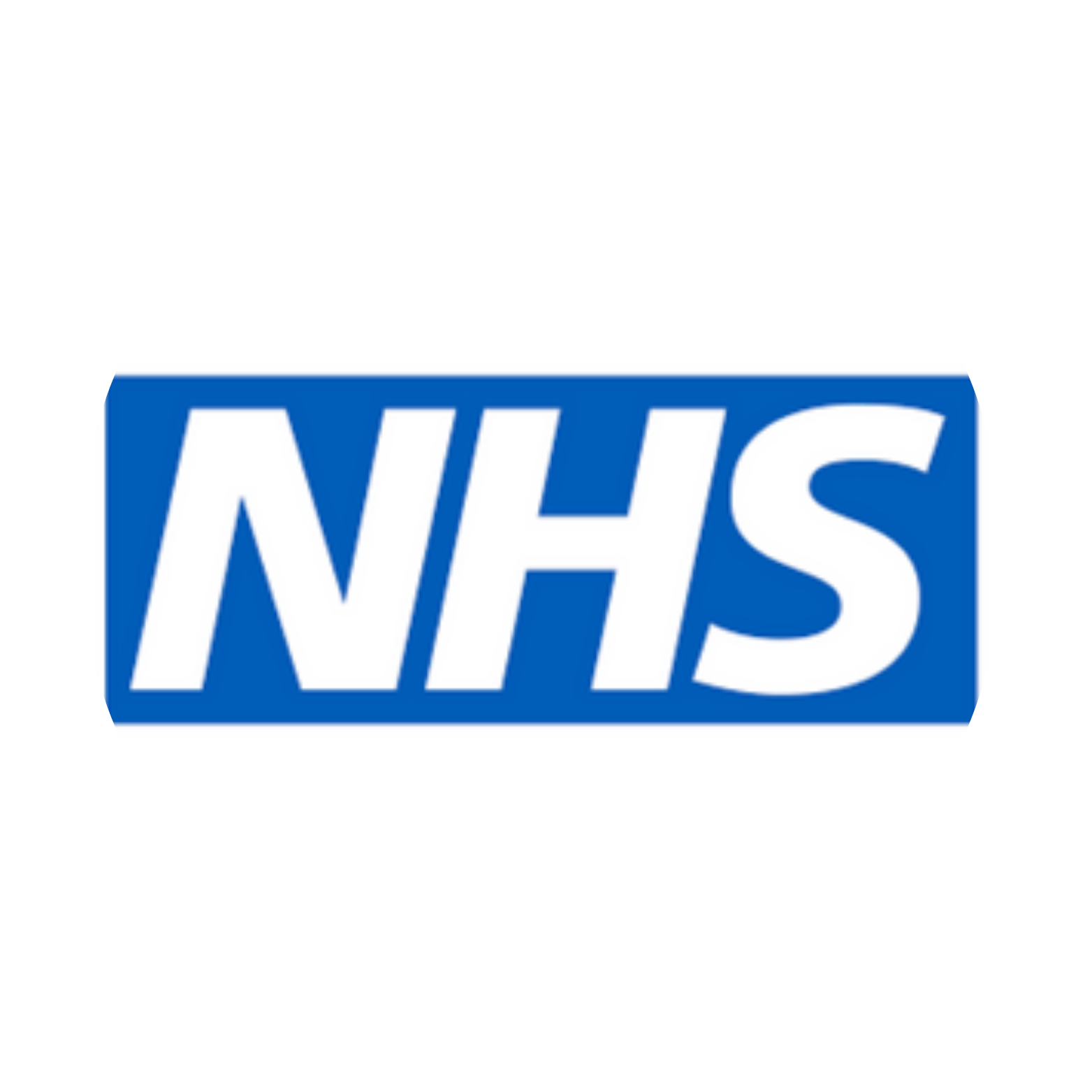 NHS logo in blue and white