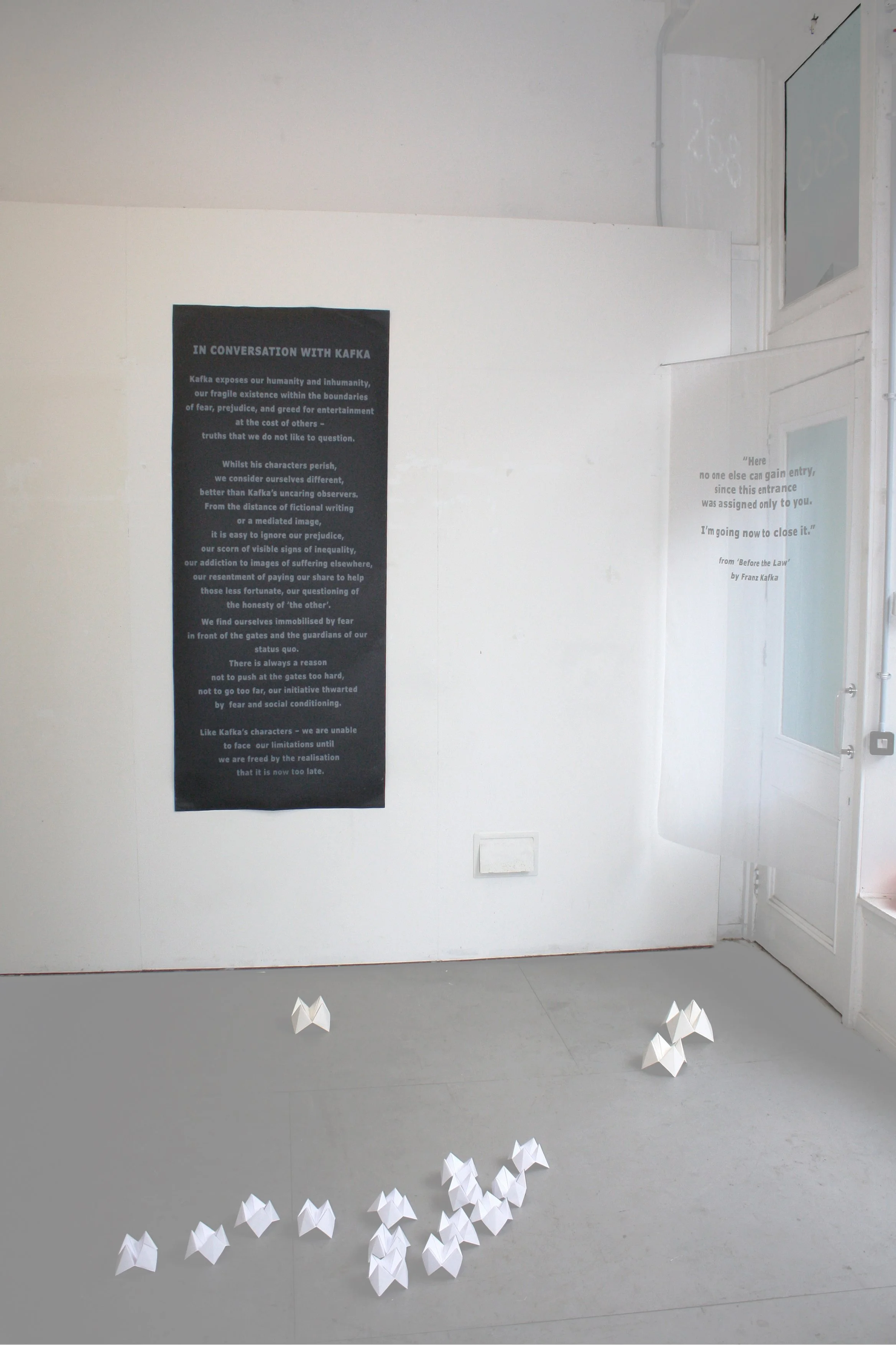 In Conversation with Kafka - Installation view, Saltspace Gallery, Glasgow, 2021