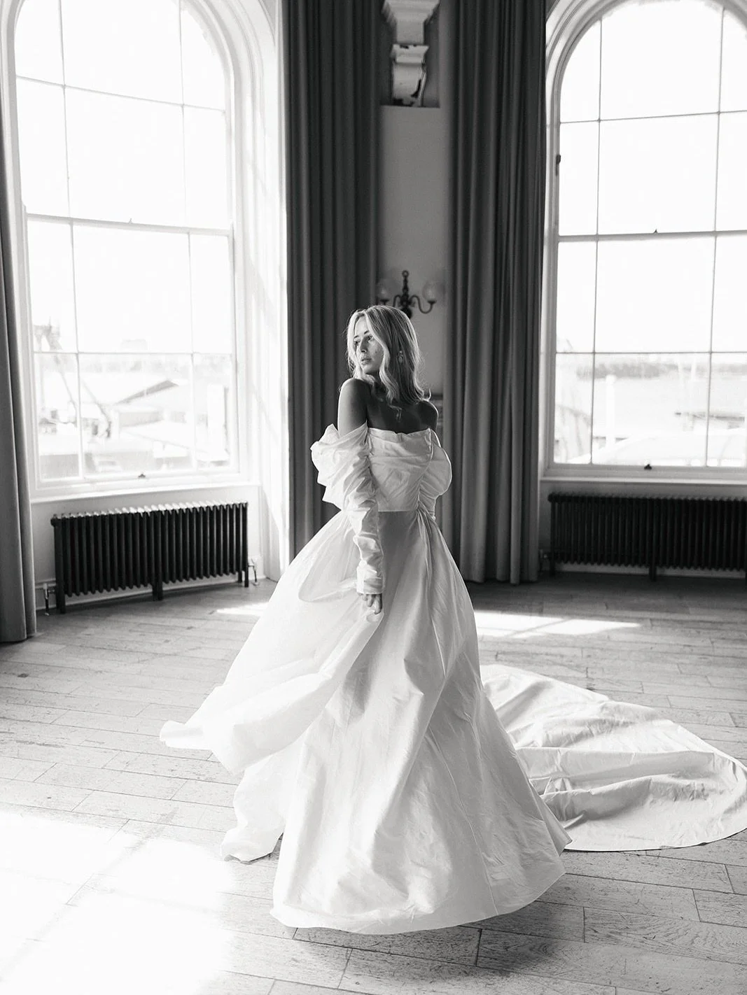 A dreamy editorial collaboration with these talented women 🤍 each unique look created perfectly for the timeless, elegant, elevated bride. 

All earrings and crown hand crafted by @megantheresecouture, dresses from @ayana_bridal_ , with florals crea