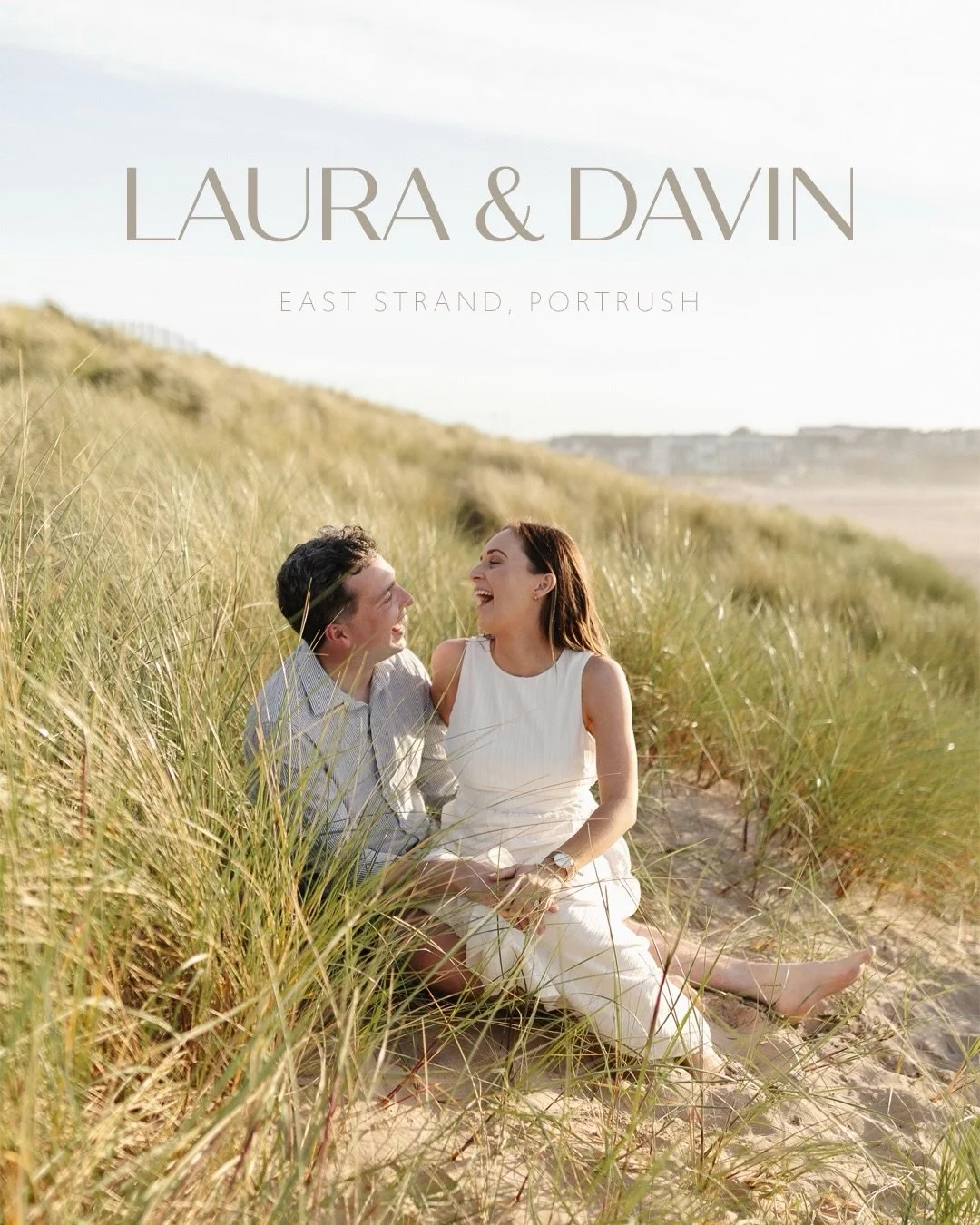 Laura &amp; Davin celebrating one year of their engagement on a gorgeous mid summer night in Portrush 🤍