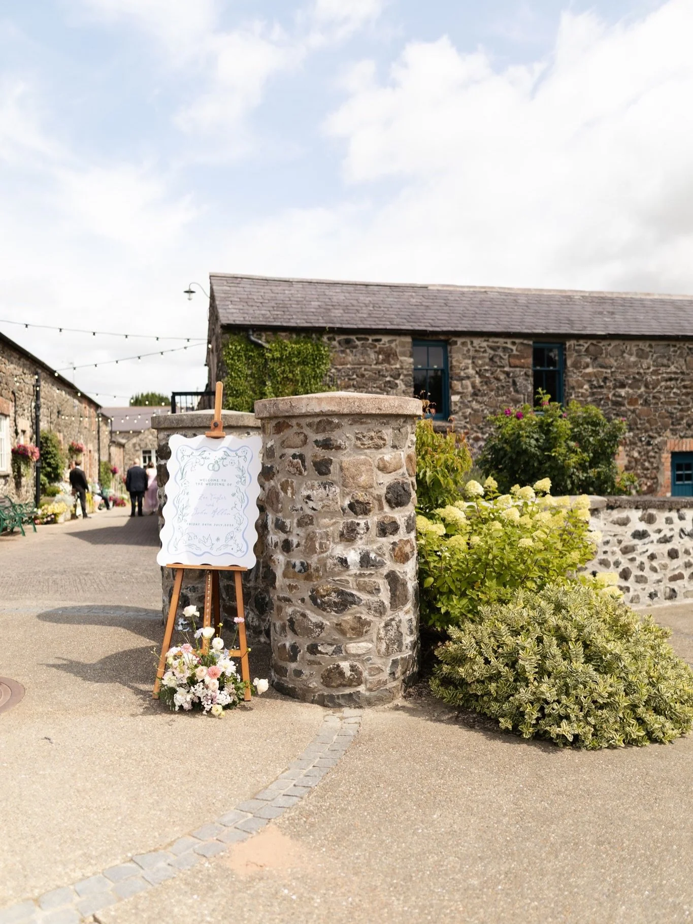 Details from a summer garden party drinks reception 

Venue: @limepark.ni 
Florals: @originflowersni