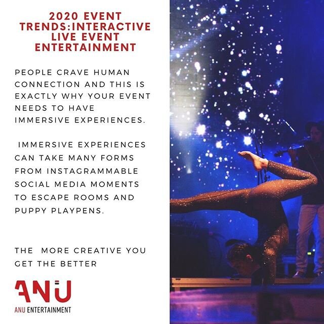 Interactive live entertainment 
People crave human connection and this is why your event needs To have Immersive experiences. 
The more creative the better !!!! .
.
.
.
.
.
.

#makeyoureventunique #events #torontoevents #eventrends #liveentertainment