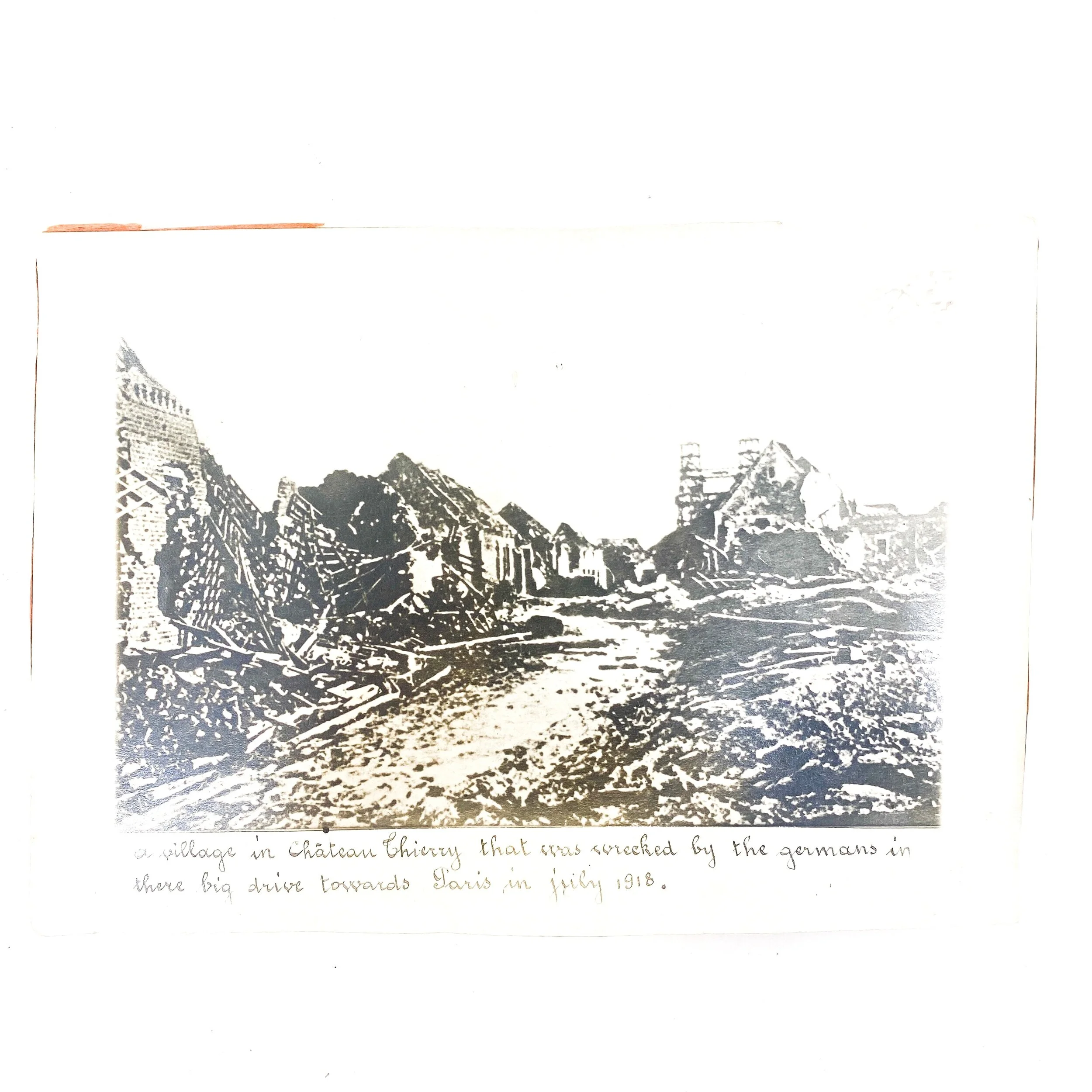 'German Château-Thierry Destruction' WWI Era Photograph