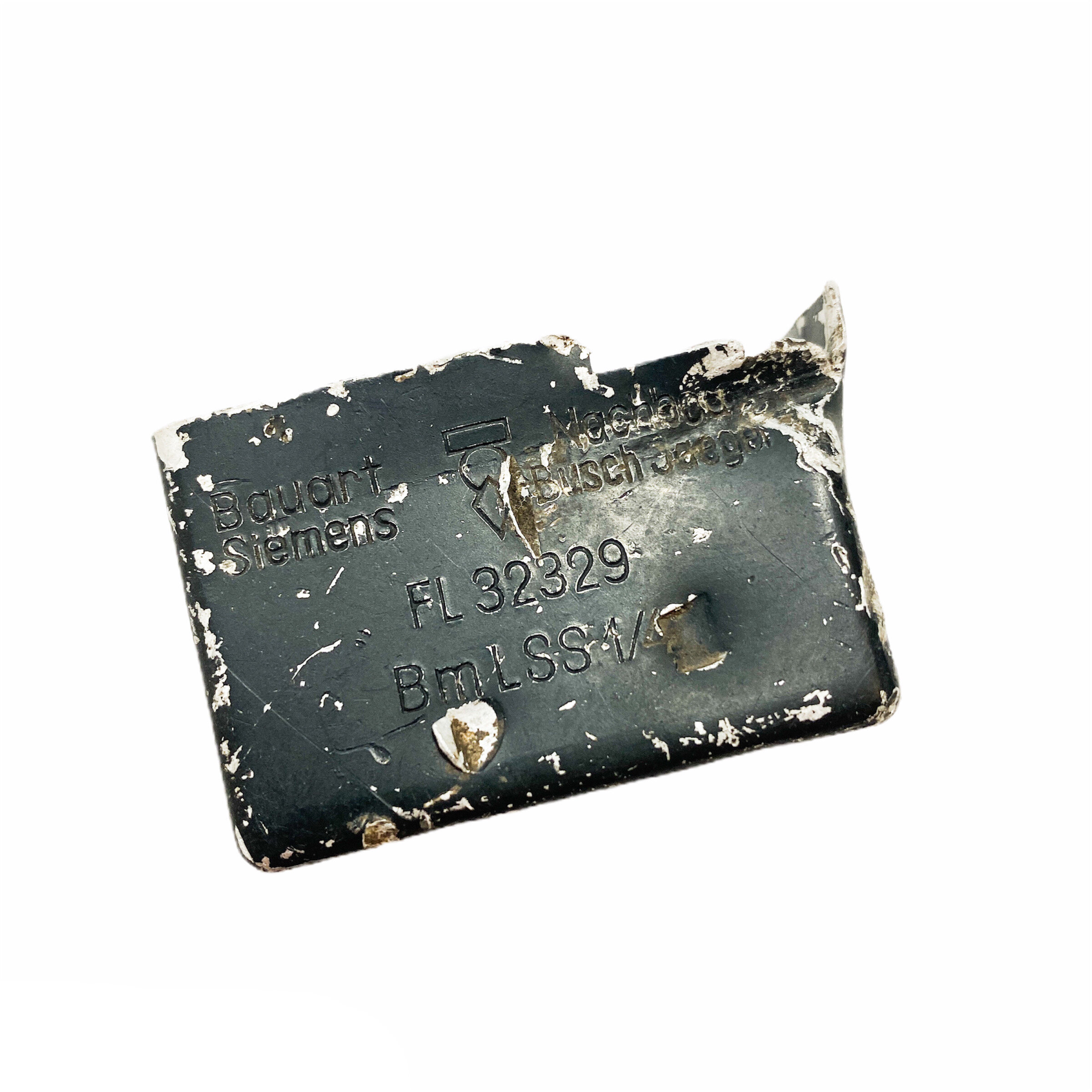 German WWII Luftwaffe Ju-87 Wreckage Fragment (Data Instrument Box Plate) #008