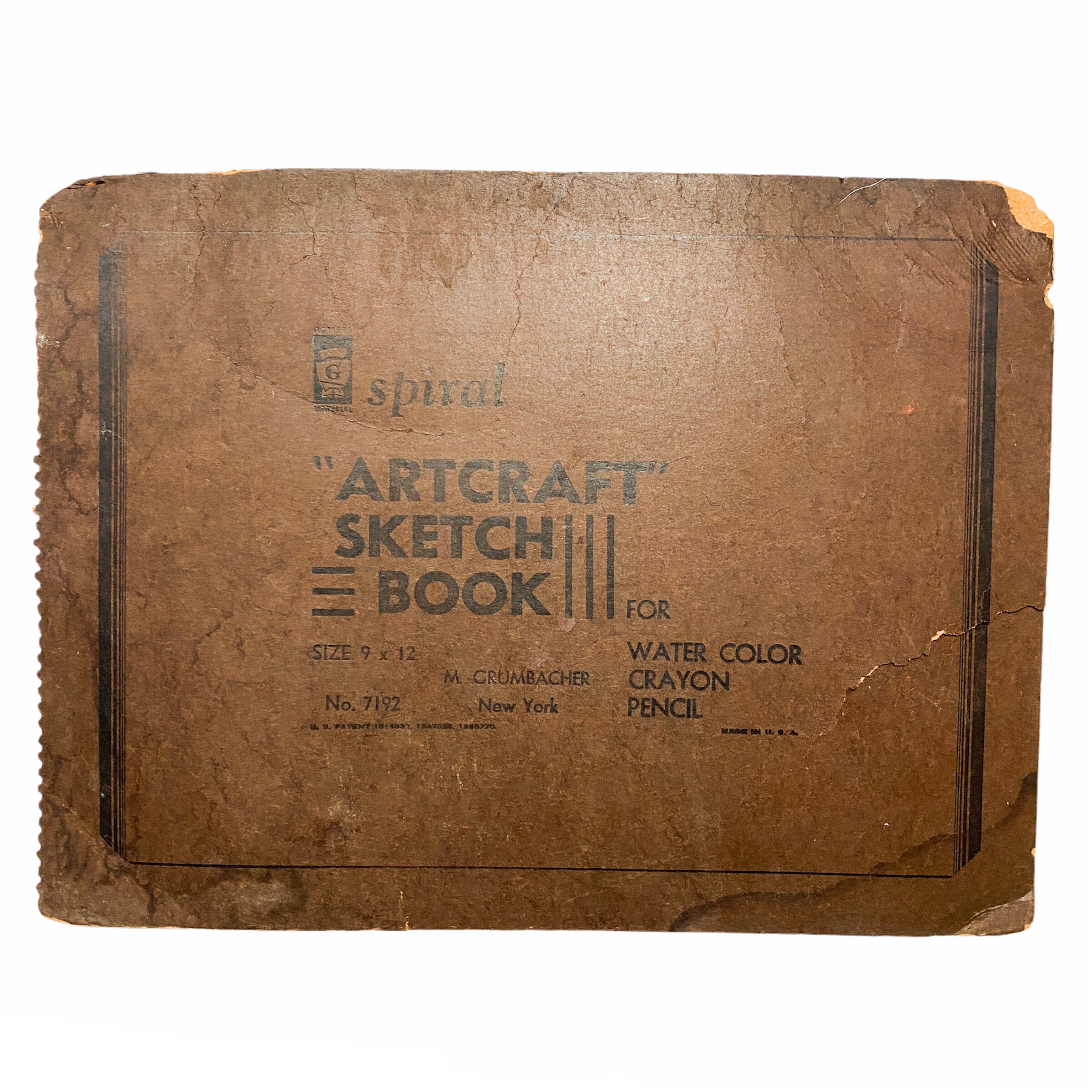 Original Sketch Book Cover from Lieutenant Donald Wright - 342nd Bombardment Squadron