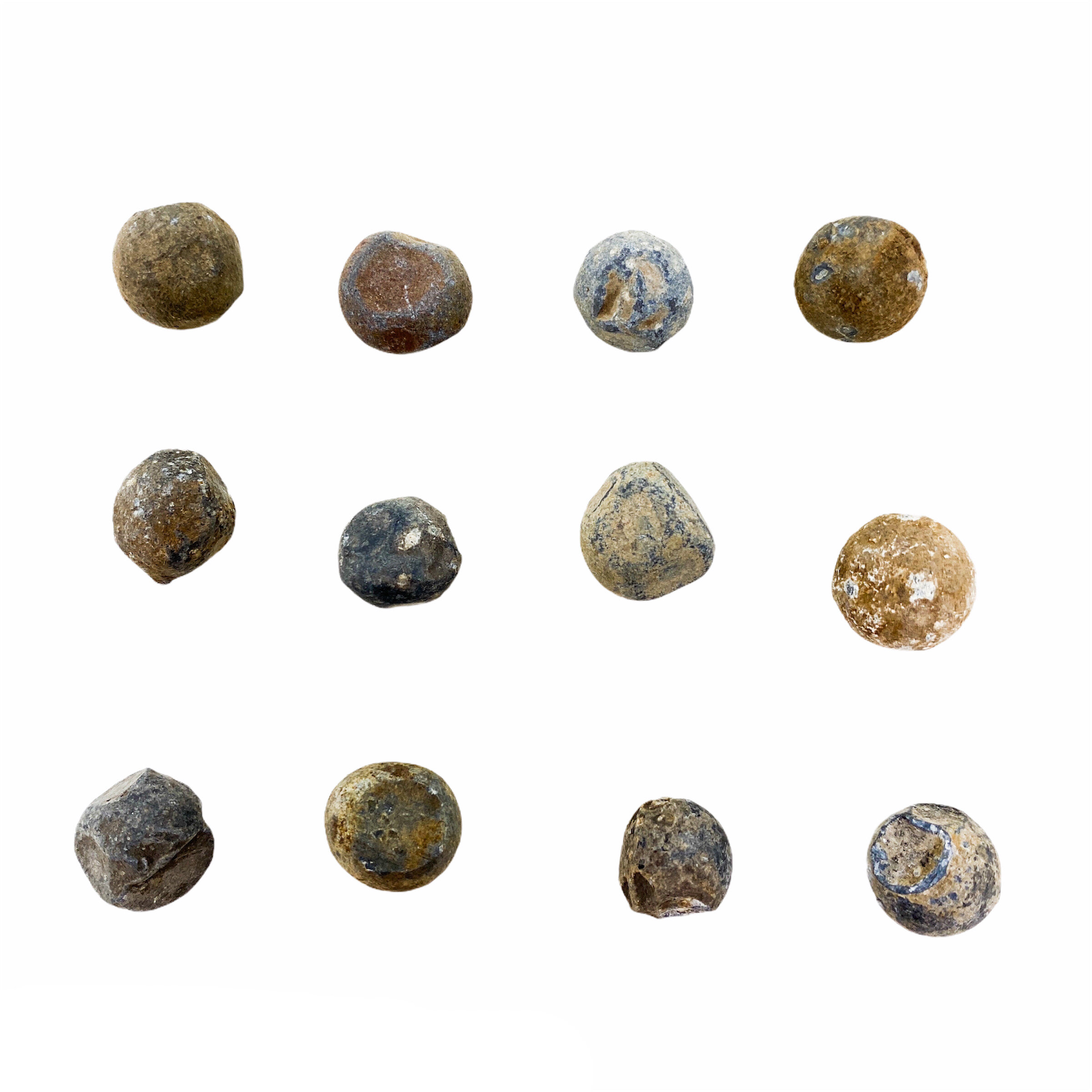 2 'Randomly' Selected WWI 'Somme Battlefield' Dug Artillery Shrapnel Balls (FREE SHIPPING)