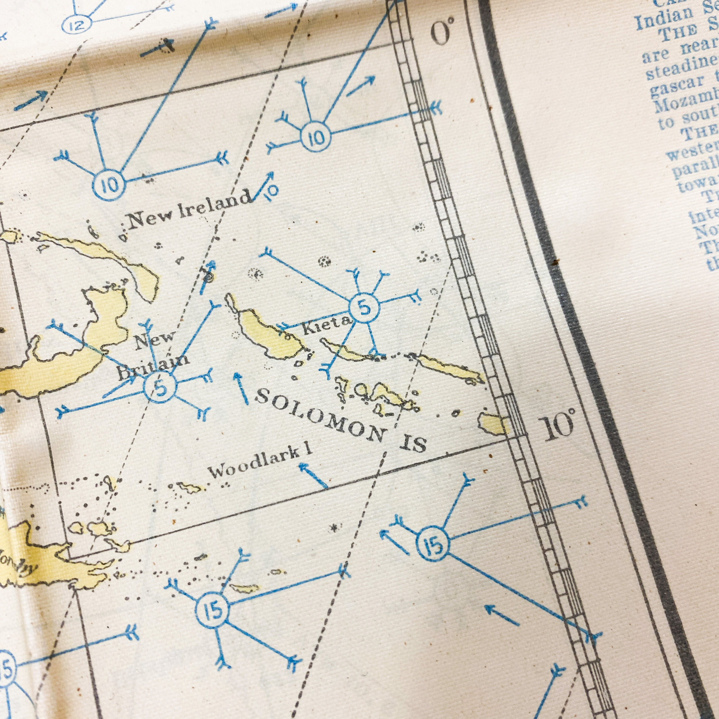 Vintage WWII Nautical Maritime Chart Lifeboat Position Plotting Sheet Navy 1944 