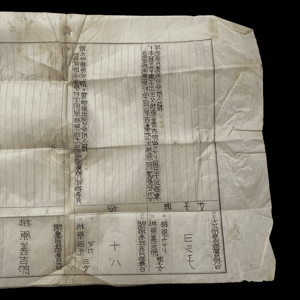 WWII Pacific Theater Captured Japanese Document - Cpl. Dwayne H