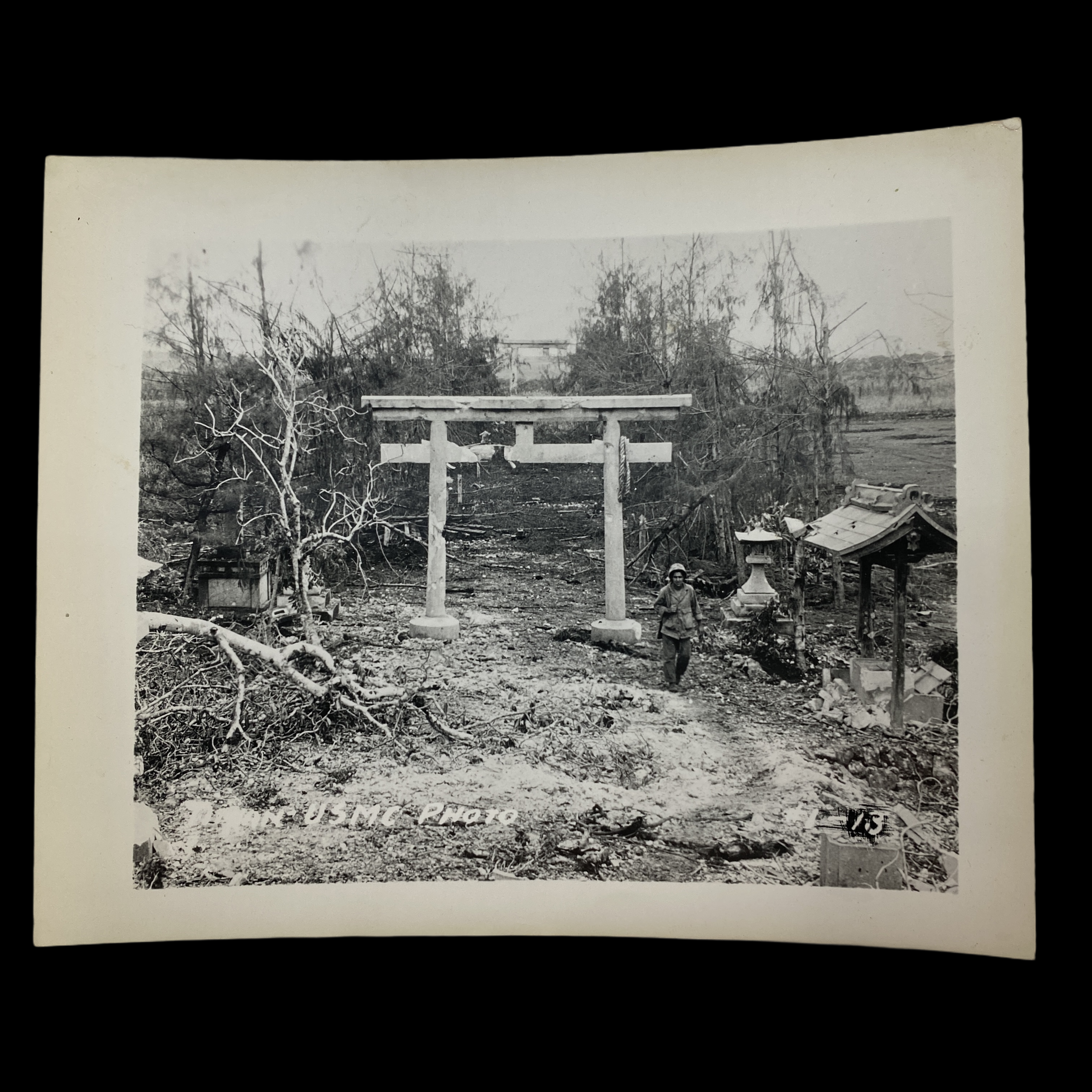 "Tinian Ruin" - Original World War II Era U.S.M.C. Photograph (FREE SHIPPING)