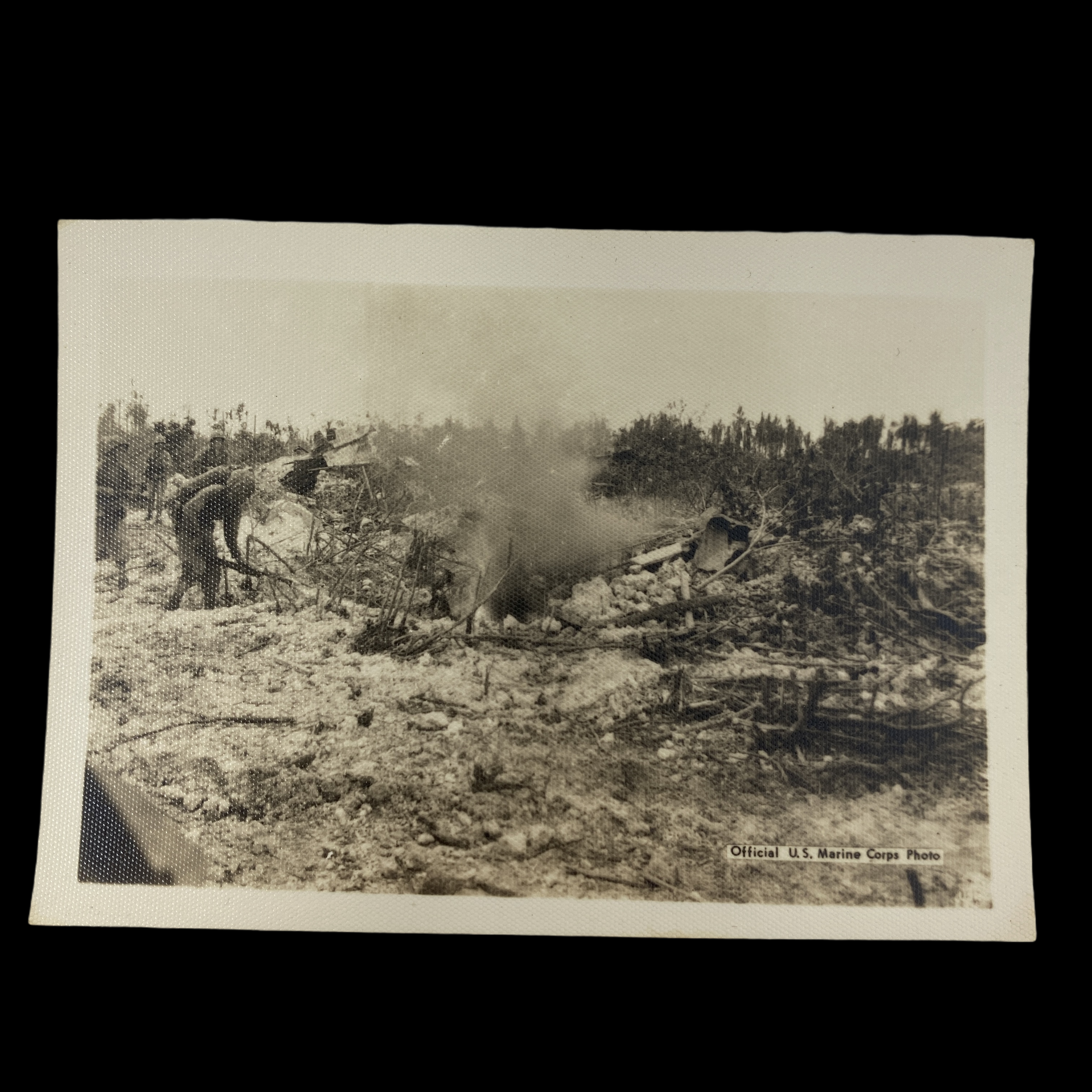 "Assault on Pacific Island" - Original World War II Era U.S.M.C. Photograph (FREE SHIPPING)