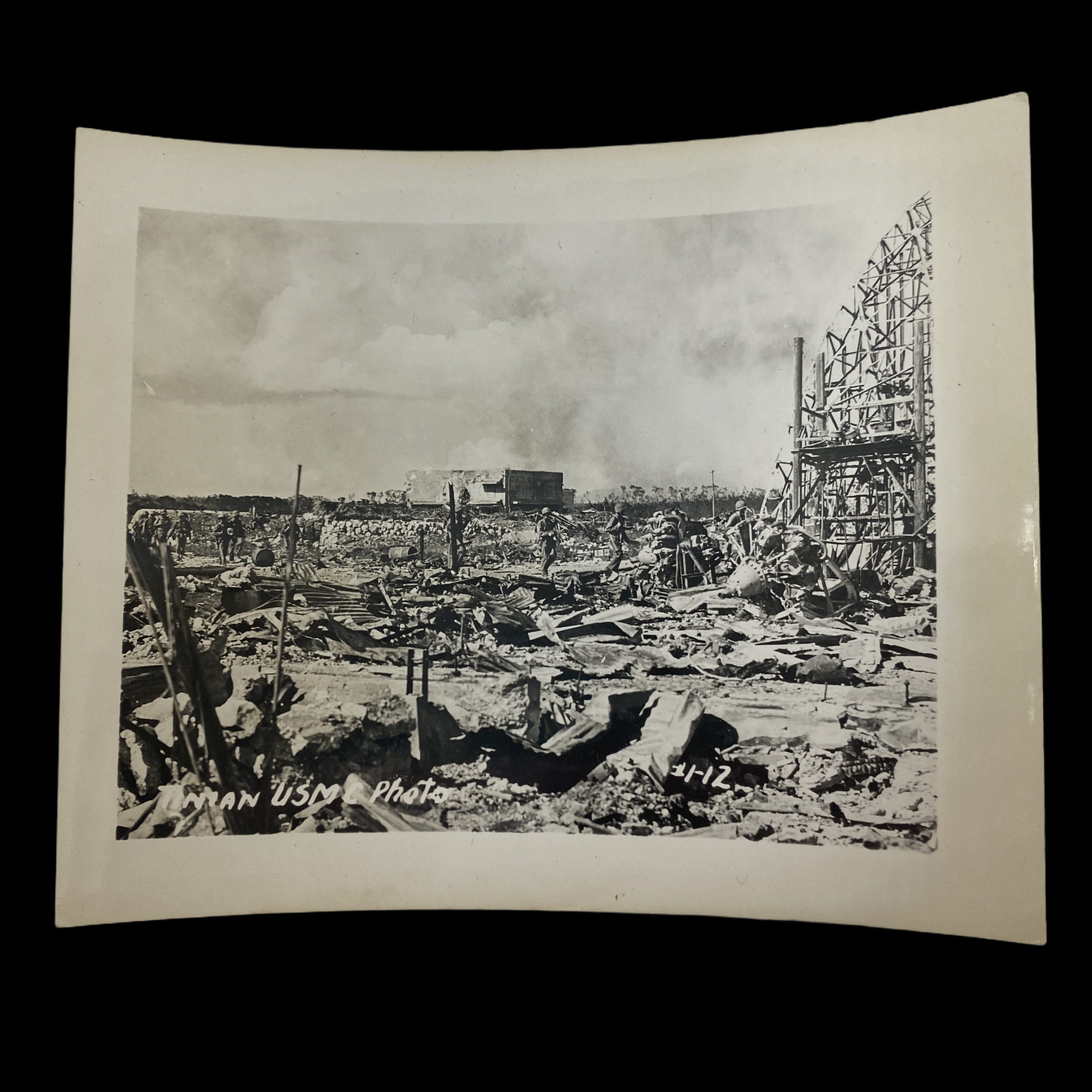 "Assault on Tinian" - Original World War II Era U.S.M.C. Photograph (FREE SHIPPING)