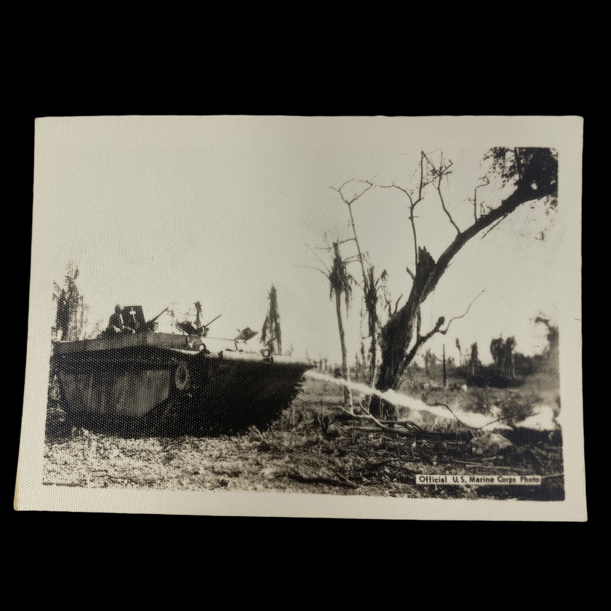 "Flame-thrower" Original World War II Era U.S.M.C. Photograph (FREE SHIPPING)