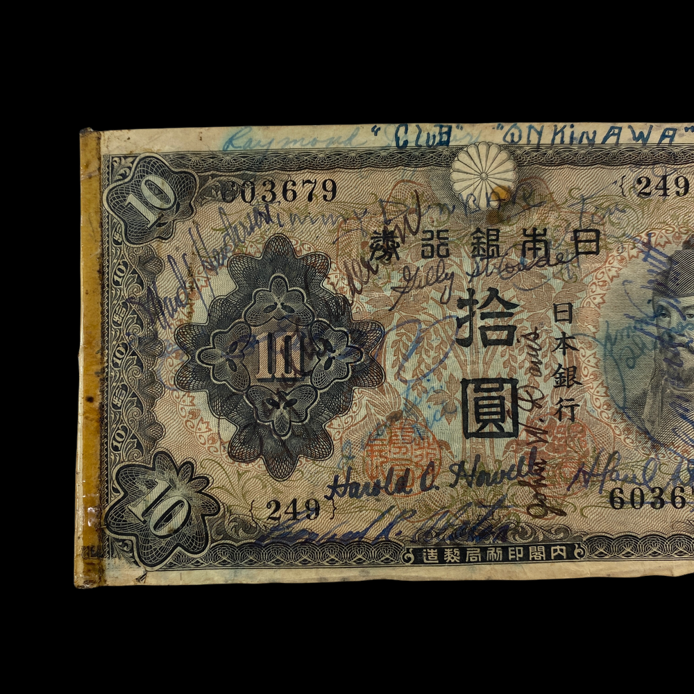 RARE WWII 1945 Battle of Okinawa USMC Army Signatures