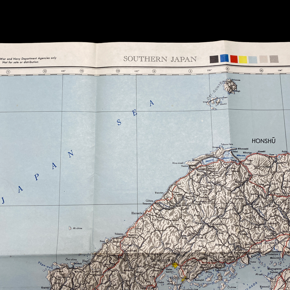 RARE 1945 KYUSHU JAPAN Operation Olympic WAR ROOM Operation