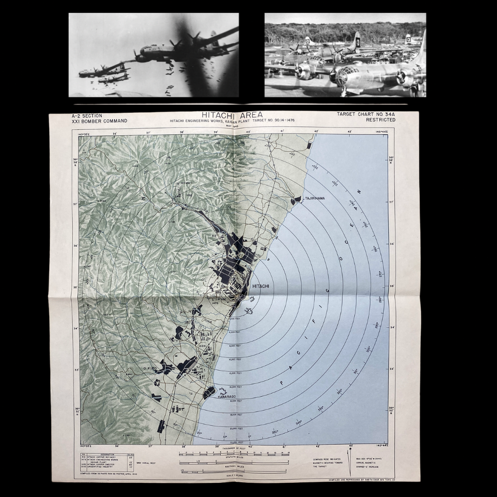 RARE! WWII 1945 Mission #278 Lt. Rix B-29 Navigator XXI Bomber