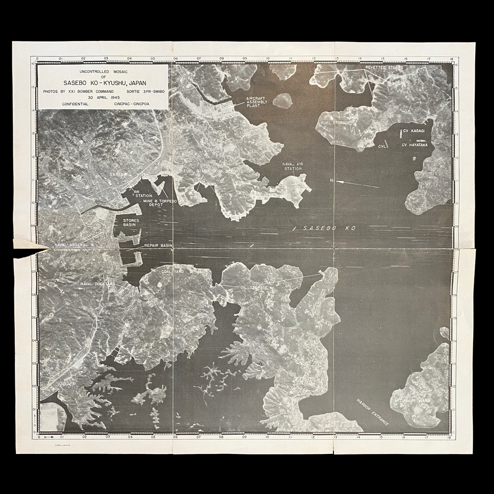 RARE! WWII 1945 XXI Bomber Command SASEBO KYUSHU JAPAN B-29