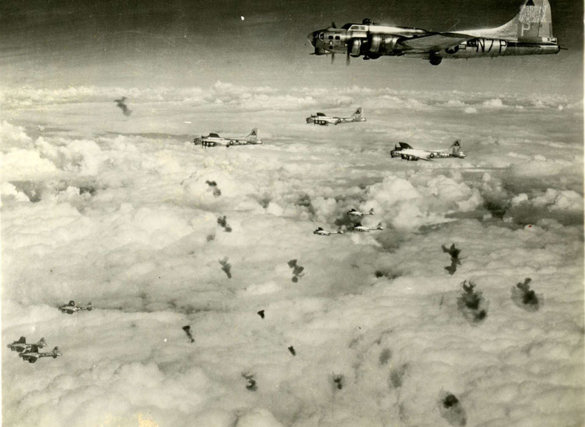 B-17s taking flak - James Linn.jpg