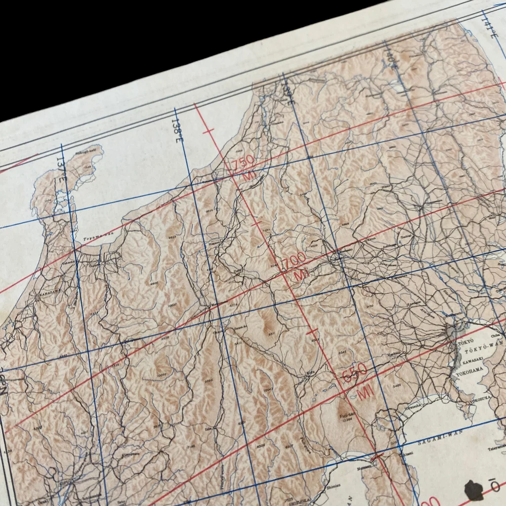 VERY RARE! WWII 1945 US Air Force B-29 Iwo Jima to Japan Targets