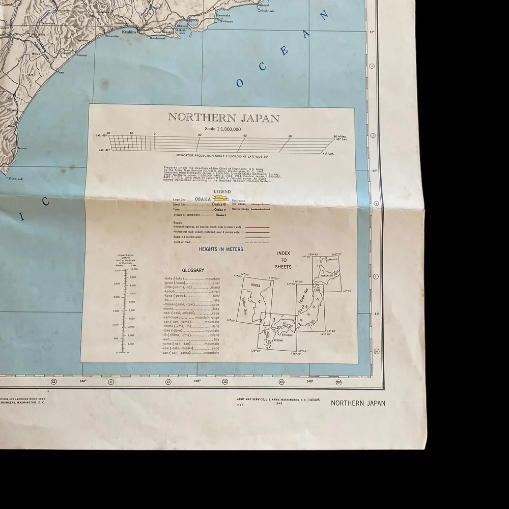RARE WWII 1945 Operation Coronet War Room Invasion of Japan