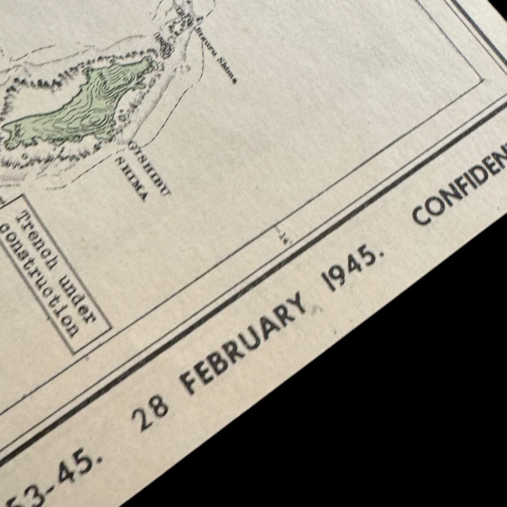 RARE! WWII 1945 CONFIDENTIAL Battle of Okinawa (Operation Iceberg