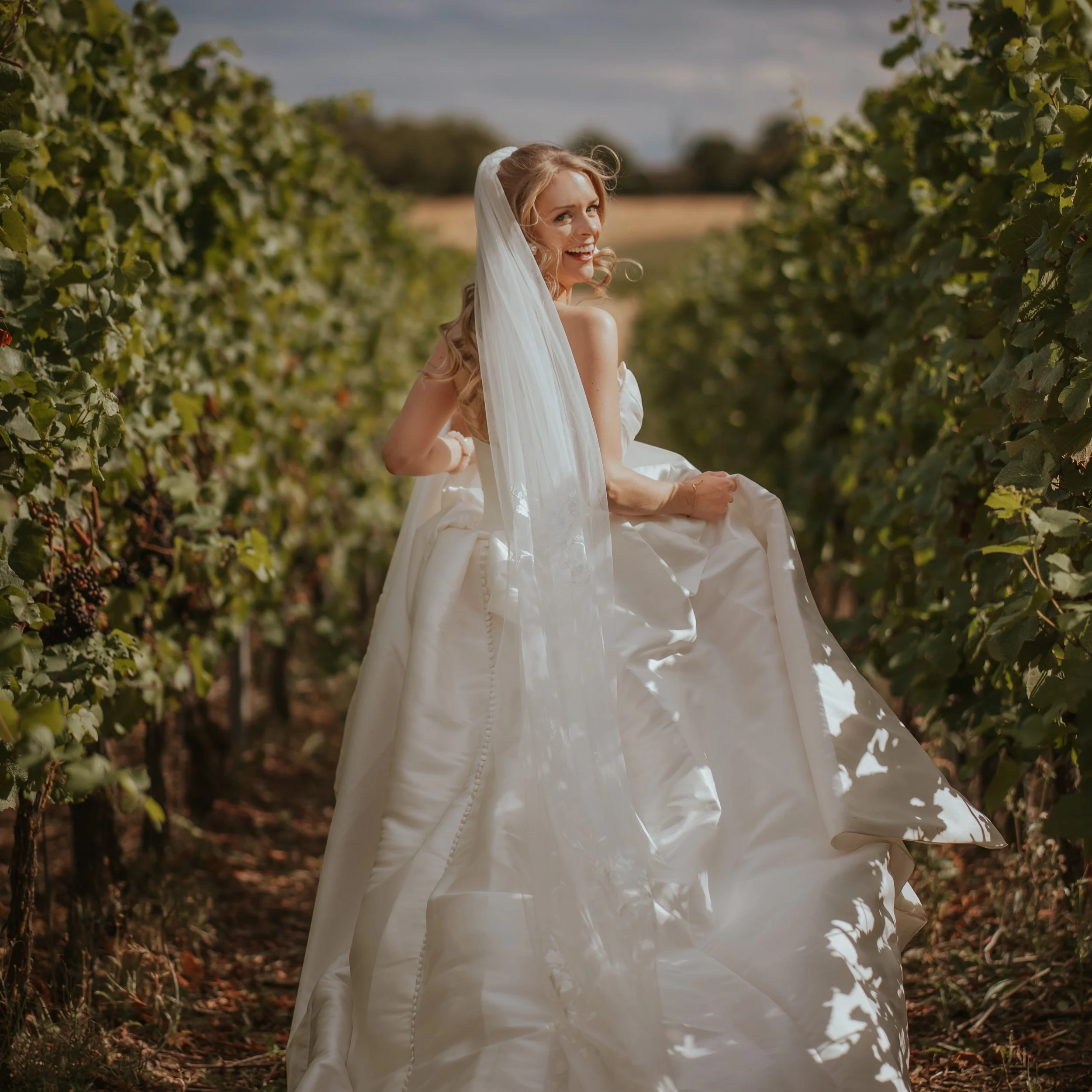 Wedding Photography Running Bride Tuffon Hall.jpg