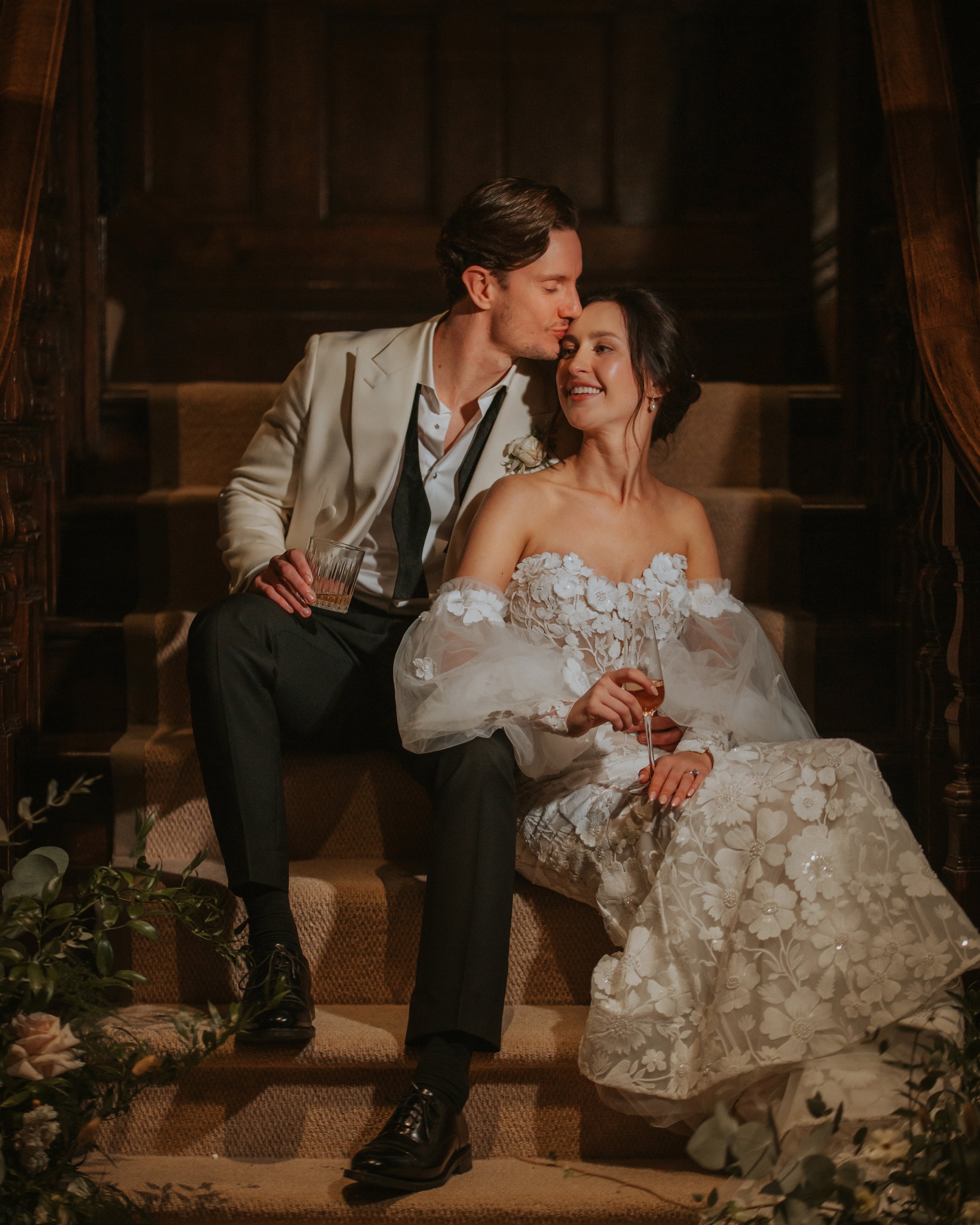 Baddow Park House Night Wedding Photography Editroial.jpg