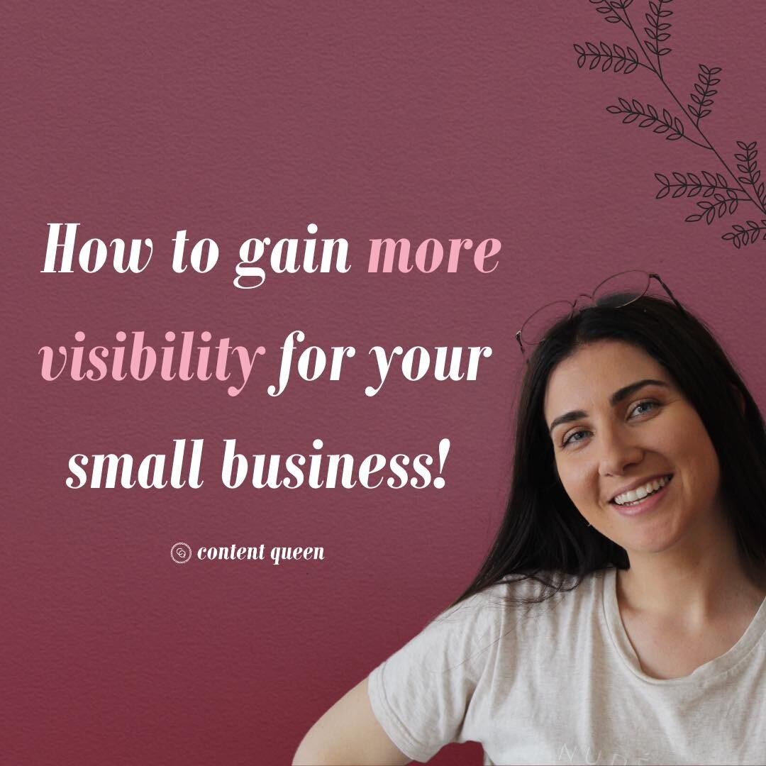 This is how you can gain more visibility for your small business! 🌸

But first, don't forget to SAVE this post and come back to it later for inspiration! 🎀

When you think of visibility you generally think of your OWNED content right? Your socials,