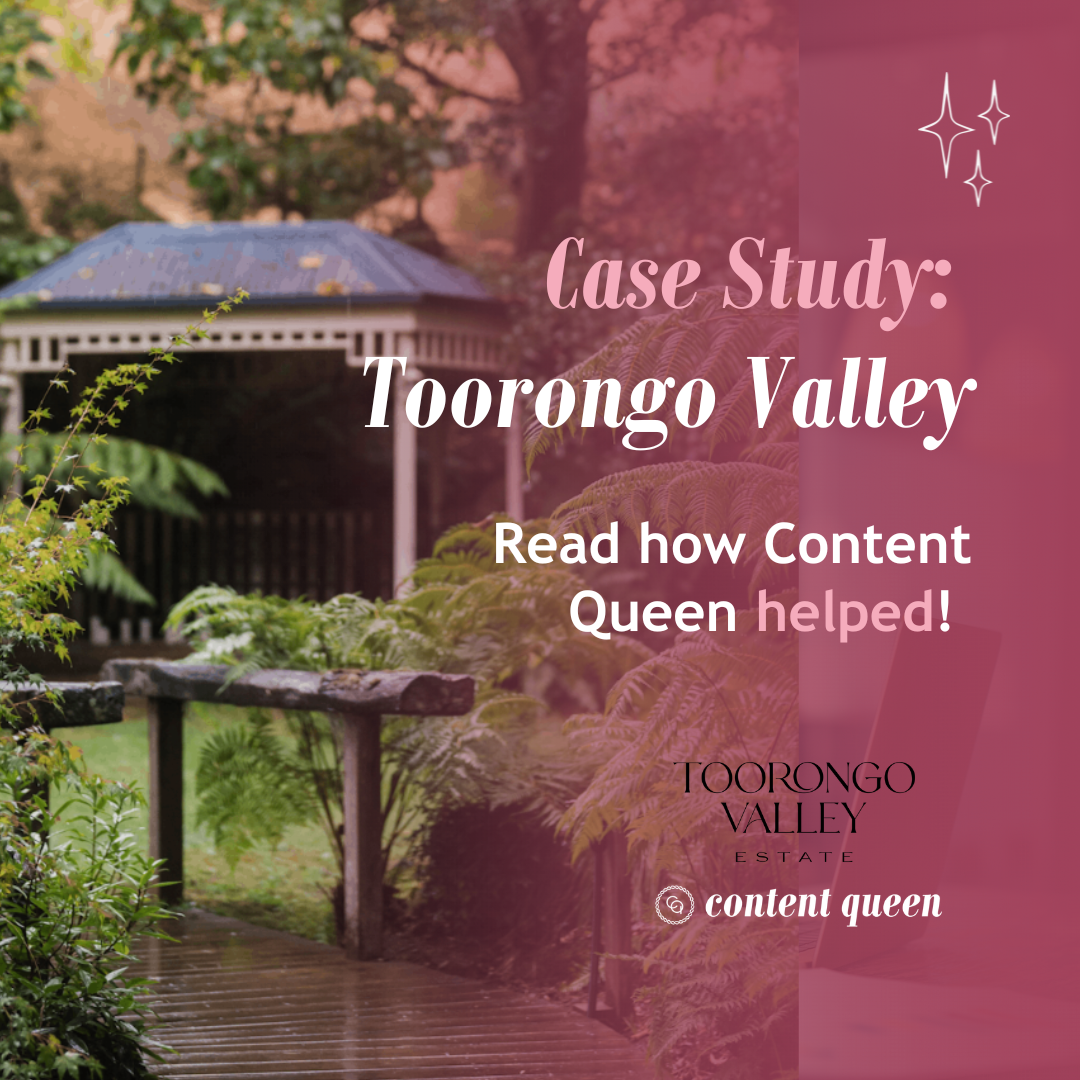 Toorongo Valley Estate Case Study: Content creation for venues and events